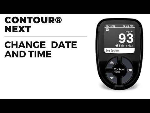 Change Date, time in Contour Next I Contour Plus Blood Glucose monitoring meter