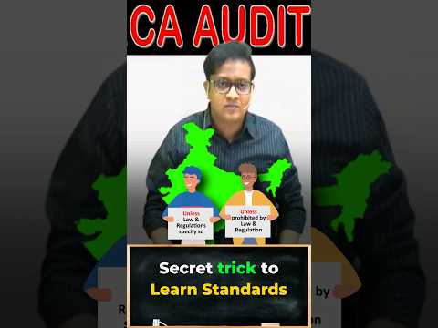 Secret trick to Learn Standards | Siddharth Agarwal Audit