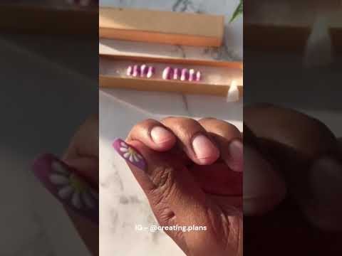 How to put on fake nails with glue/ first time ordering customized nails! #fakenails #customnails