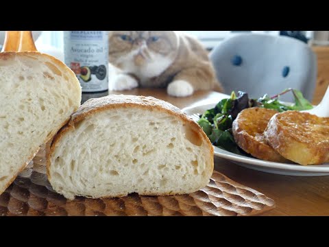 不用揉超簡單的歐式麵包 | No Knead Bread | Ciabatta | French toast