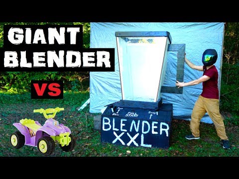 World's LARGEST BLENDER!!  vs  Power Wheels! (replica money)