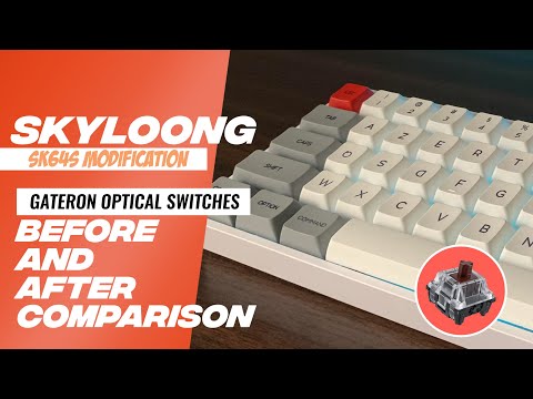 SK64S Mods | Before & After Typing Sounds Comparison (Gateron Optical Brown Switches)