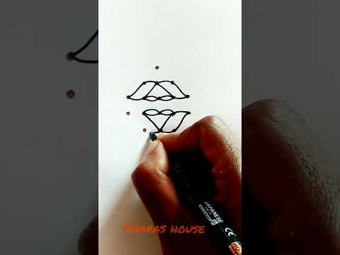 5×1dots simple rangoli||small rangoli||#shorts