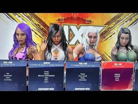 WWE 2K24 AWA wrestling: Evie vs Sarah vs Sophie vs Heather