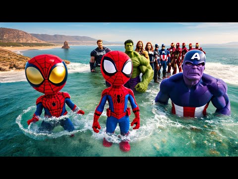 MARVEL SPIDEY & HULK VS VENOM, TEAM SPIDER-MAN VS CAPTAIN AMERICA & TEAM THANOS VS IRON MAN PART 262