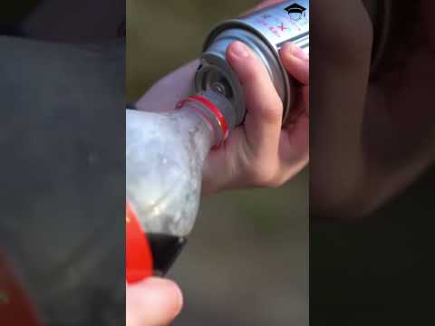 How to launch a Coca-cola Rocket 🚀 #experiment #cocacola #trick