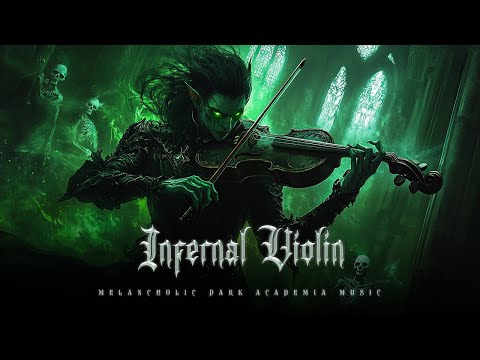 Infernal Violin - A Dark Symphony of Melancholic Piano and Fiery Strings | Dark Academia Music