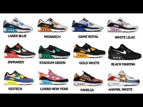 EVERY PAIR OF NIKE AIR MAX 90 WITH NAMES