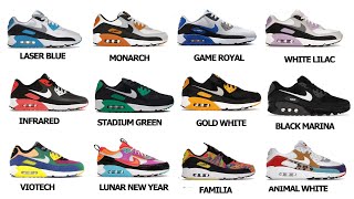 EVERY PAIR OF NIKE AIR MAX 90 WITH NAMES