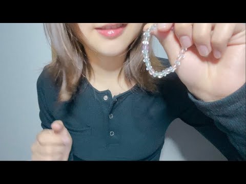 ASMR  タッピングしながらオノマトペ！（最近買ったものたち🤍🩵）