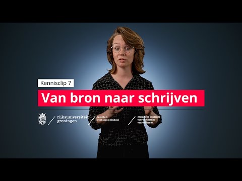 GCJV Kennisclip 7: Van bron naar schrijven