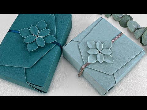 Gift Wrapping｜DIY Gift W rapping Ideas + Origami Paper Flower（Step By Step）