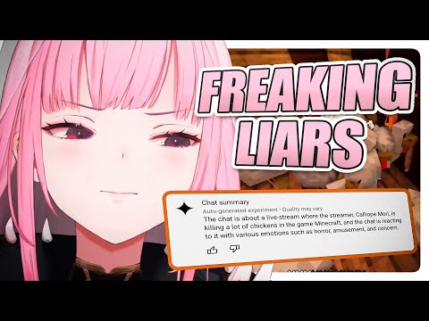 Calli is not happy with the accusations that YouTube's AI makes about her | Hololive EN Clip