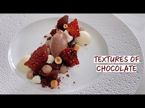 MICHELIN STAR Chocolate Textures Dessert with Spices and Hazelnut