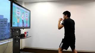 プロインストラクターによる「Fit Boxing」デモプレイ