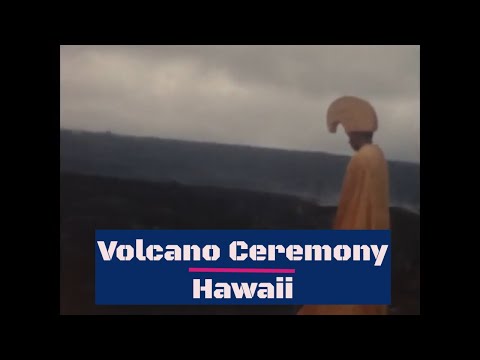 HAWAIIAN VOLCANO CEREMONY  1960s 8mm HOME MOVIE  (SILENT) GG45955