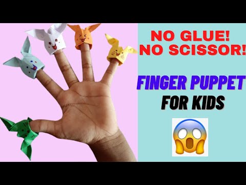 Finger puppet |  Easy finger puppet just by using paper | Origami finger puppet