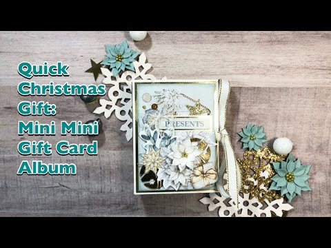 Quick Christmas gift- Mini mini Gift card Album | P13 Christmas Charm