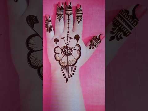 Easy mehndi design using safety 🧷 #mehndi #youtubeshorts #shorts #viralvideo #trending