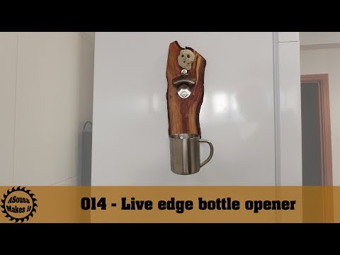 Live edge bottle opener