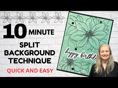 Split Background Birthday Card #quickandeasycard #cardmakingtechniques