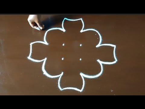 6*2 dots rangoli designs🌺thipkiyanji rangoli🌺muggulu🌺festival rangoli🌺 daily rangoli  kolam