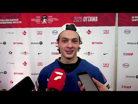 Top NHL Draft Prospect James Hagens Talks About Two Goal Game, Looks Ahead To Semis At World Juniors