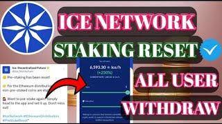 Ice network pre-stake|Ice network launch|Ice network mainnet|Ice network withdrawl