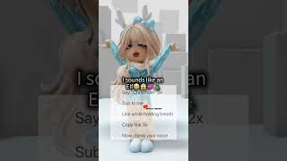 I sounds so WEIRD😱😭💞 #roblox #robloxshorts