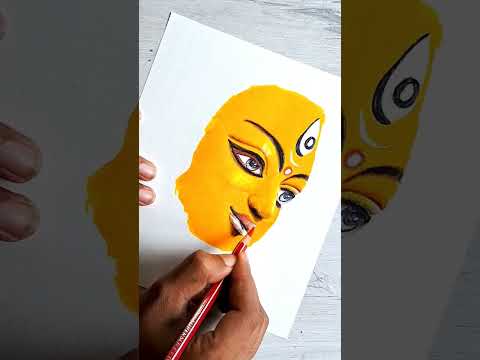 দুর্গাপুজো 2024 | মা দুর্গার ছবি অঙ্কন |  maa durga drawing #shorts #short #durgapuja