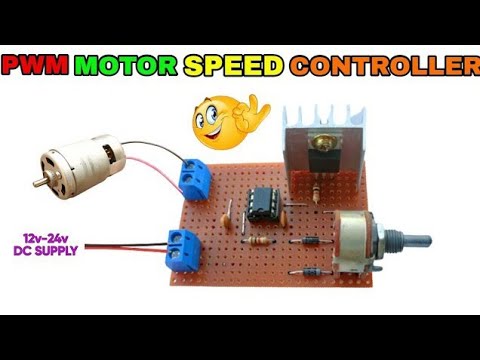 How To Make A PWM Motor Speed Controller|| With 555 IC.