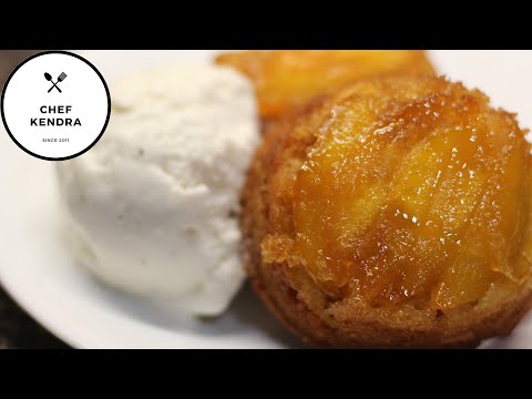 Upside Down Peach Mini Cakes