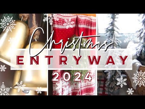 CHRISTMAS DECORATE WITH ME || ENTRYWAY & STAIRWELL DECOR || CHRISTMAS DECORATING IDEAS 2024