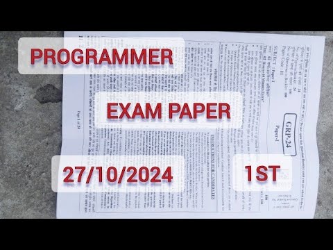 Programmer exam question paper booklet rpsc  '1st paper answer key not