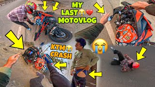 Last Motovlog🥹💔 ! |  CRASHED Ktm Rc390 | Live Captured in Gopro |