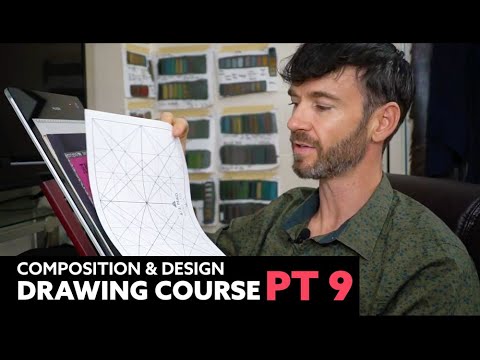 Composition and Design Drawing Course - Taping the Grid to Your Paper (Part 9)