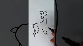 Simple and easy Deer drawing #drawing #simpledrawings #drawinglessonsforkids #art #drwaingforkids