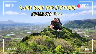 🌋EPIC 9-Day Trip in Kyushu Japan - Ep 2/3 | Kumamoto | Active Volcano Japanese Castle & More!