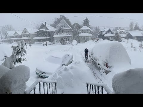 Ontario Buried in Ice Today! Massive Snow Storm Burying Vehicles, Homes in Canada