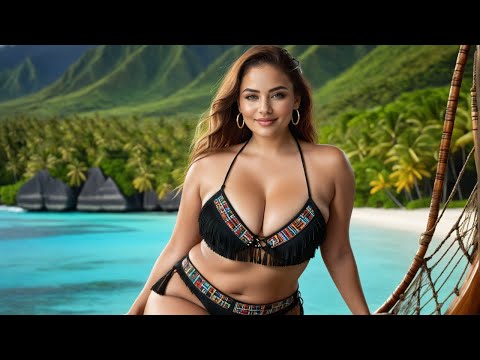 [4K] Traditional Polynesian Canoe | Ai Video | AI Bikini Model