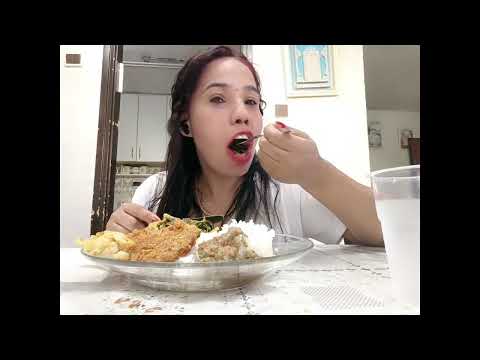 Tasty Chicken and Veggies with Rice & Salad | No Talking ASMR