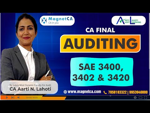 CA FINAL AUDIT - SAE 3400 - 3402 - 3420 - CA AARTI N. LAHOTI