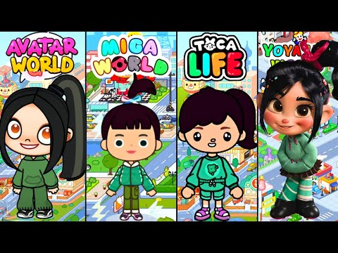 VANELLOPE  / DETONA RALPH / in the versions TOCA LIFE , AVATAR WORLD, MIGA WORLD E YOYA WORLD