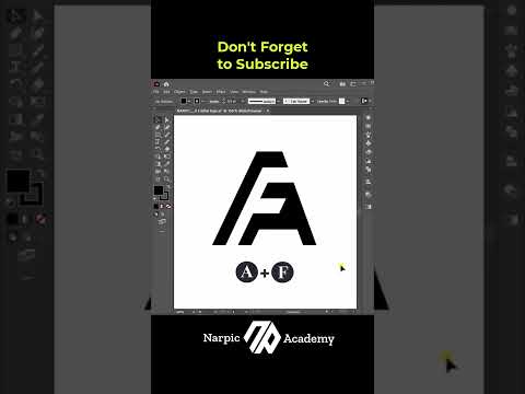 Adobe Illustrator - Design A F Monogram Logo with Grid