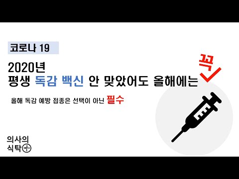 올해 독감 예방접종 꼭 하세요 : 2020년 독감예방접종 : 독감백신 : 독감 인플루엔자 코로나 19 차이