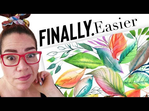 Stop Struggling w/ Watercolor Leaves - A Slowed Step by Step