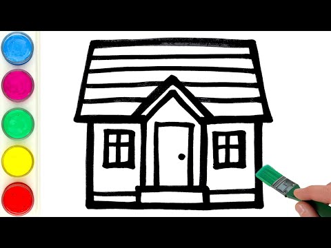 House Drawing, Painting and Coloring for Kids & Toddlers | Learn to Draw Together