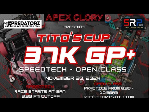 TAMIYA MINI4WD APEX GLORY HOBBY SHOP PRESENTS TITO'S CUP 37K GP OPEN CLASS SEMIS-FINALS FULL VIDEO