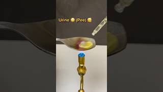 Urine vs hotspoon 😳 #urine #urine_infection #experiment #asmr #science #satisfying