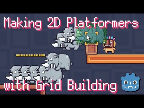 Making a Platformer Sidescroller with In Game Object Placement with Grid Builder in Godot 4